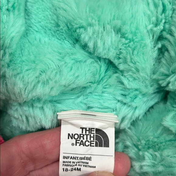 The North Face Reversible Hood Puffer Fluffy Fuzzy Jacket Coat Toddler Fushia - Picture 4 of 16